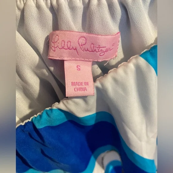 Lilly Pulitzer 🌸Caldwell Sail Stripe High Low Strapless Dress w/Gold Trim Small - Picture 5 of 12